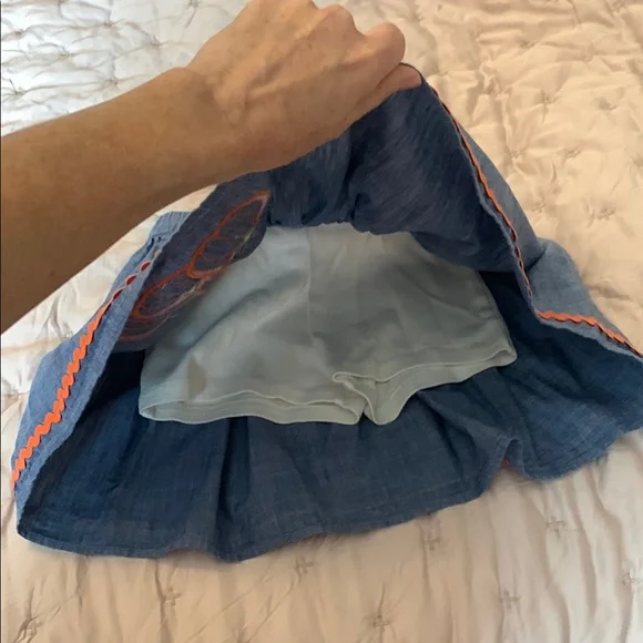 Gymboree Chambray Skort with Embroidered Pumpkins - Picture 3 of 5